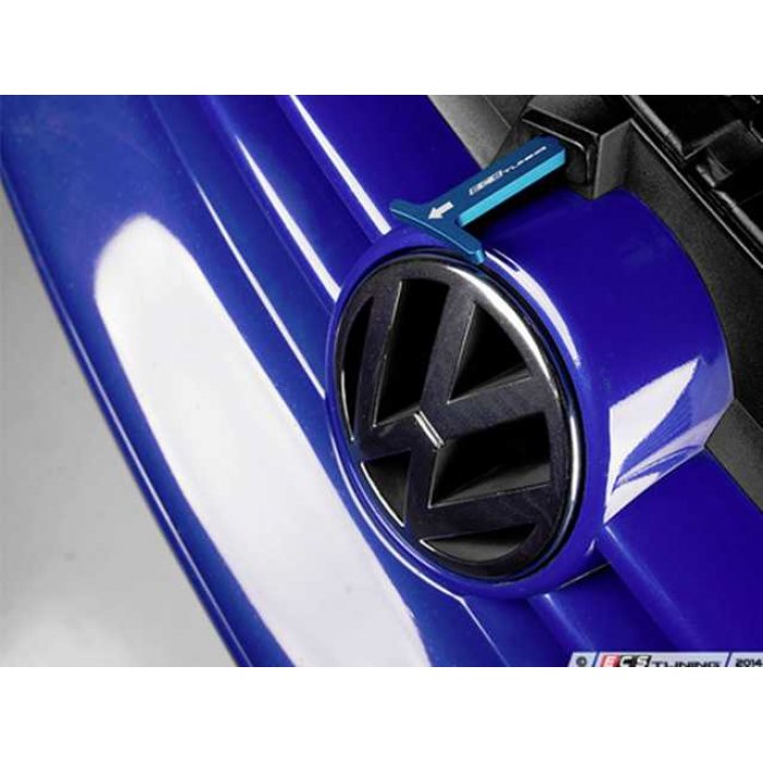 ECS Billet Aluminum Bonnet Pull Release Rod - Blue Anodized - Golf Mk4