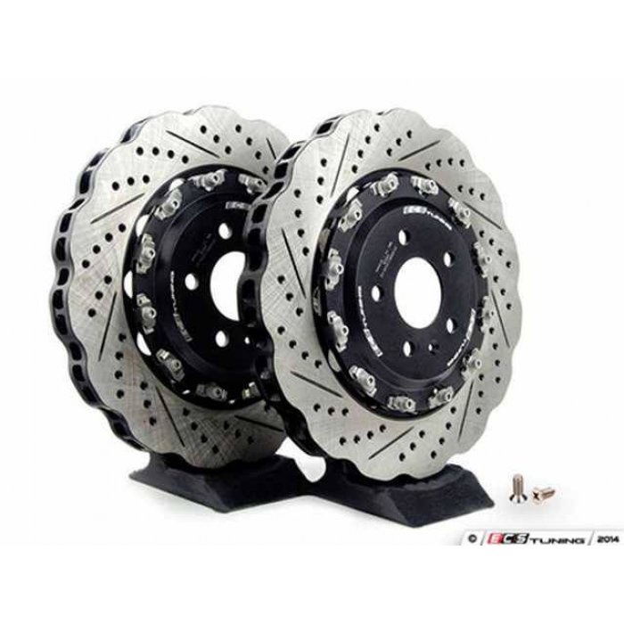ECS Tuning Front 2-Piece Wave Brake Discs - Pair (365x34) - A4 B8/S4/A5/RS5/R8
