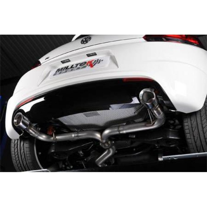 Milltek Non-Resonated Cat-back Exhaust - Scirocco R - GT100 tailpipes