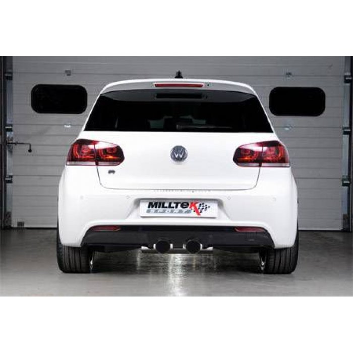 Milltek Non Resonated Cat-back Exhaust - Golf Mk6 R - Polished Trims