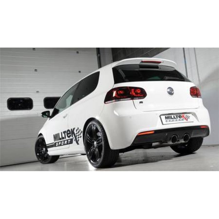 Milltek Non Resonated Cat-back Exhaust - Golf Mk6 R - Titanium Trims